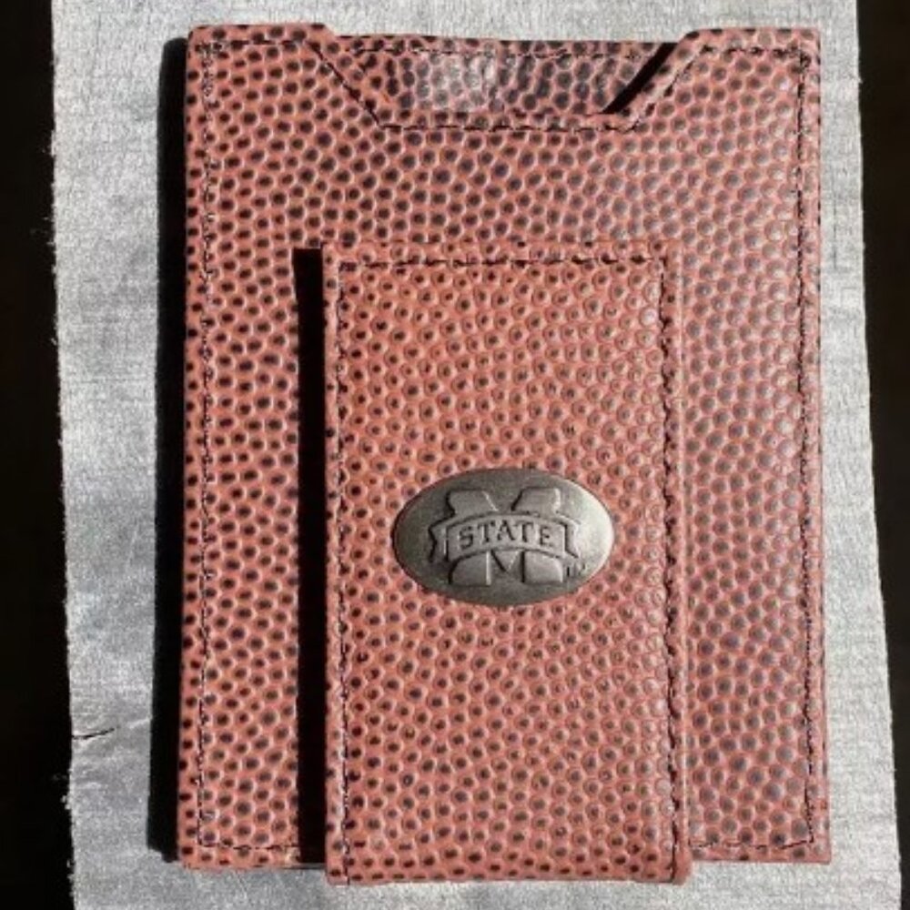 Zep-Pro Mississippi State University Front Pocket  Football Leather Wallet